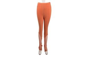 Hervé Léger Orange Bandage Knit Mesh Panel Pants Size S